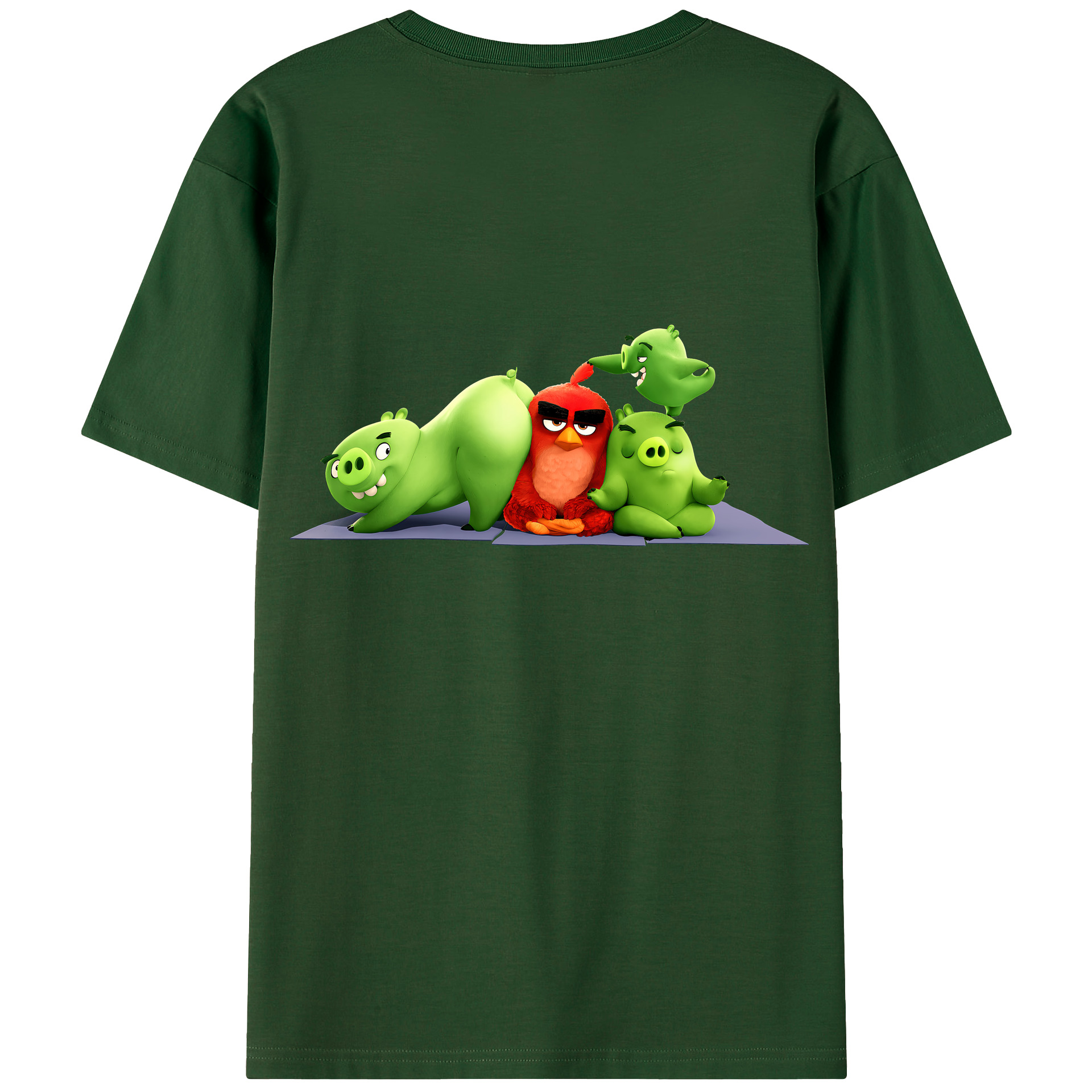 （画像用） Angry Birds アングリーバード 綿100％半袖Tシャツ（背面プリント）
